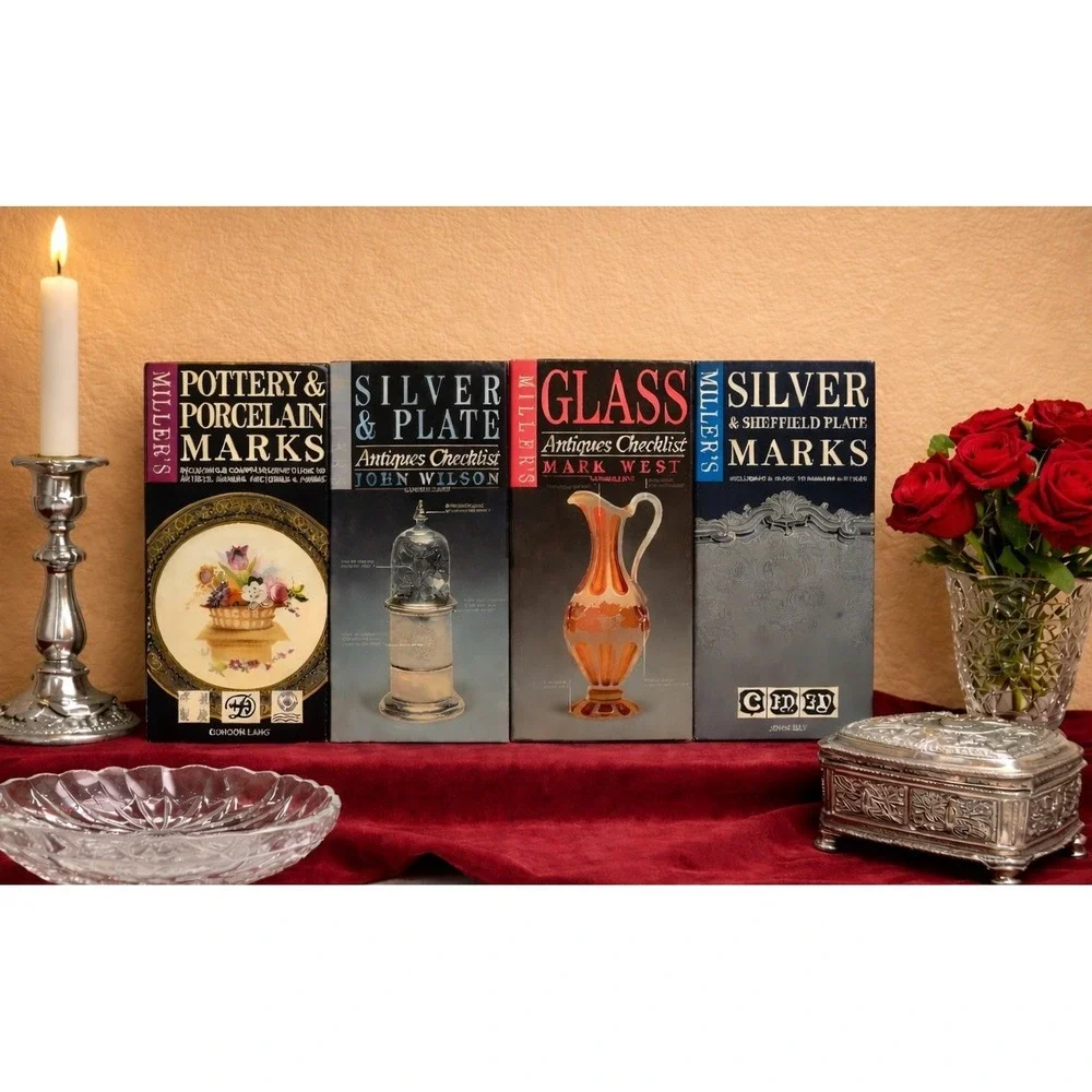 4 Miller's Pocket  Antiques Checklist Pottery Porcelain Silver & Plate Sheffied‎